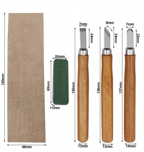 Zestaw noży do rzeźbienia w drewnie noże dłuta narzędzia snycerskie 9