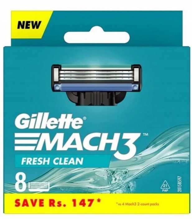 Gillette Mach3 Wkłady Ostrza Wymienne ( 8 sztuk )
