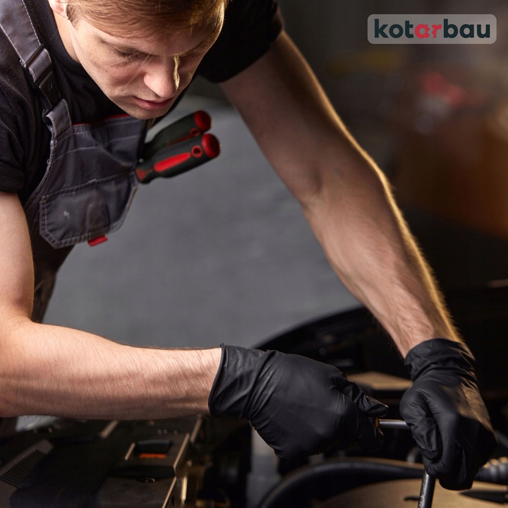 RĘKAWICE M RĘKAWICZKI JEDNORAZOWE CZARNE NITRYLOWE 100SZT NITRYL