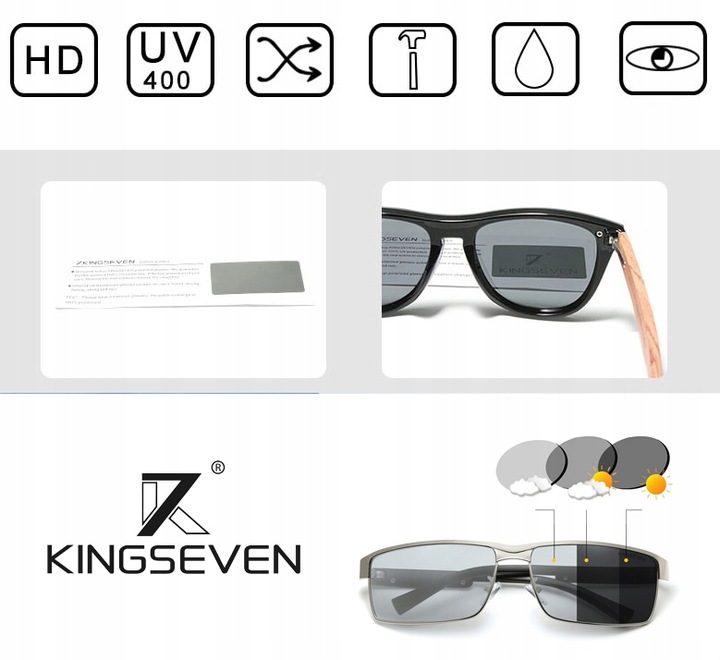 Okulary przeciwsłoneczne FOTOCHROM UV POLARYZACJA