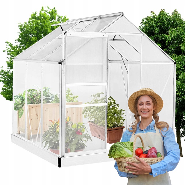 SZKLARNIA OGRODOWA POLIWĘGLAN DOMEK 1,9x1,95m 3,61m2 OCHRONA UV