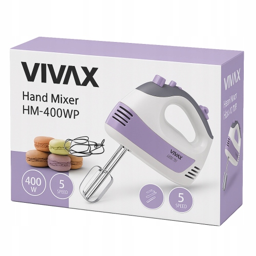 MIKSER RĘCZNY VIVAX TURBO 400W MIESZADŁA I TRZEPACZKI ZE STALI