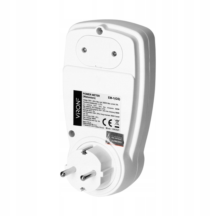 WATOMIERZ LICZNIK ENERGII MIERNIK ZUŻYCIA POBORU PRĄDU WOLTOMIERZ 2 TARYFY