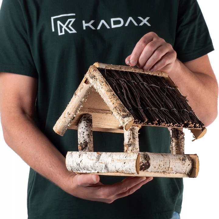 KARMNIK DLA PTAKÓW DUŻY XXL DOMEK DREWNIANY WISZĄCY BUDKA OZDOBA DO