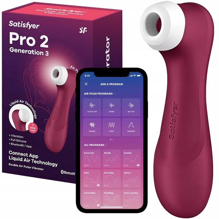 SATISFYER PRO 2 GEN 3 MASAŻER ŁECHTACZKI PINGWINEK WIBRATOR Z APLIKACJĄ