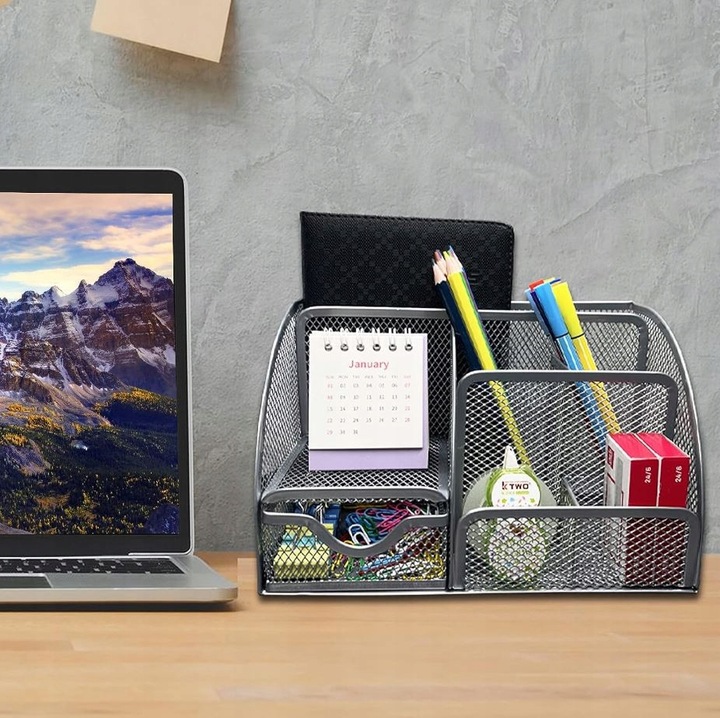 PRZYBORNIK NA BIURKO ORGANIZER NA KREDKI POJEMNIK