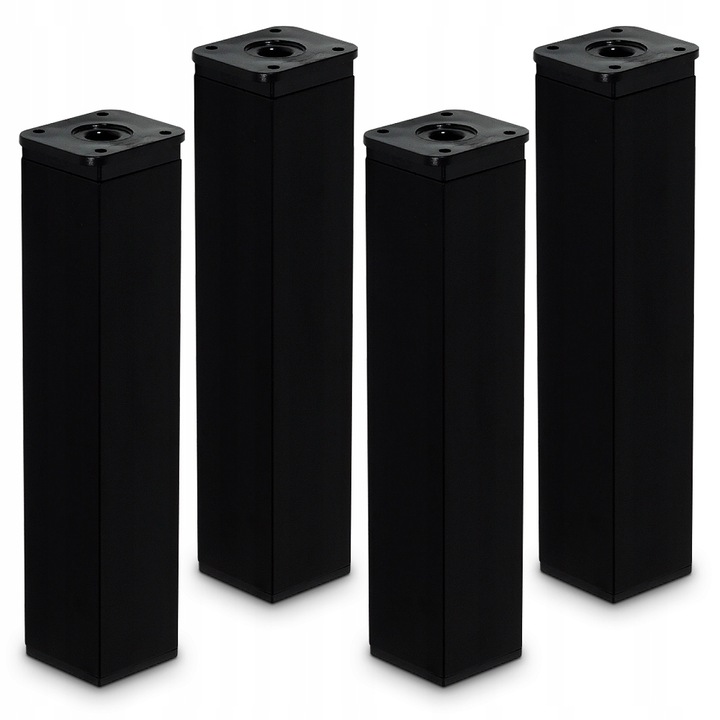 4x NOGA NÓŻKA MEBLOWA CZARNA NÓŻKA POD SZAFKĘ NÓŻKA DO MEBLI H20CM Z