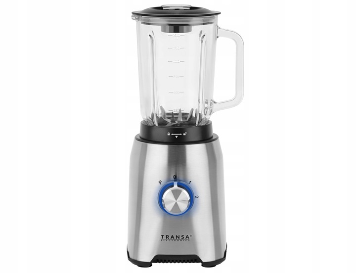 BLENDER KIELICHOWY SZKLANY do owoców i warzyw Kruszy Lód TRANSA 1600W