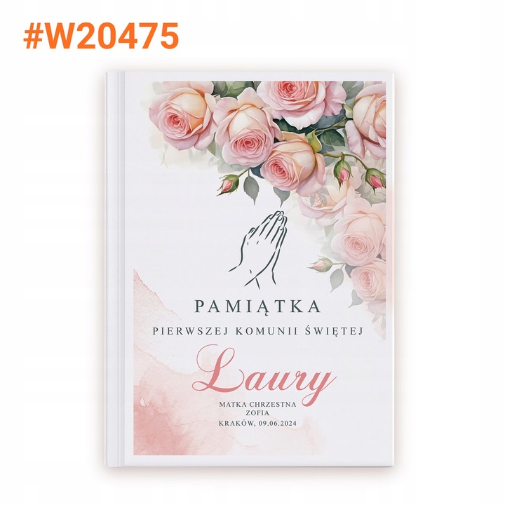 Biblia dla dzieci Prezent Chrzest Pamiątka Chrztu Komunii Nadruk na Okładce