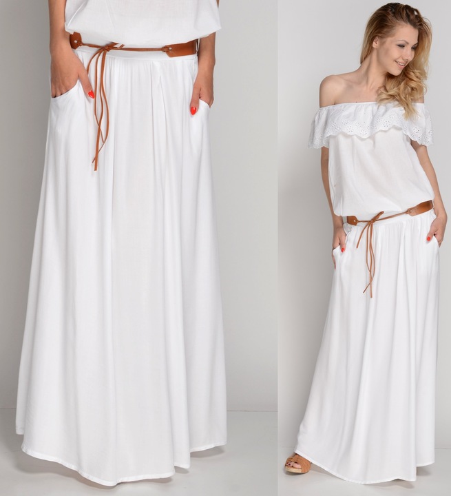 ZWIEWNA DŁUGA SPÓDNICA MAXI DO KOSTEK BOHO ! S,M,L