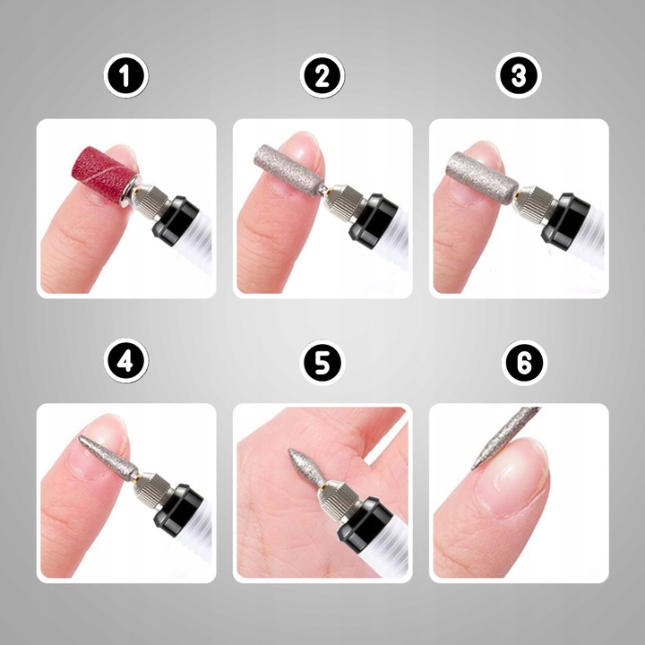 FREZARKA DO PAZNOKCI MANICURE PEDICURE DO USUWANIA HYBRYD ŻELU + FREZY
