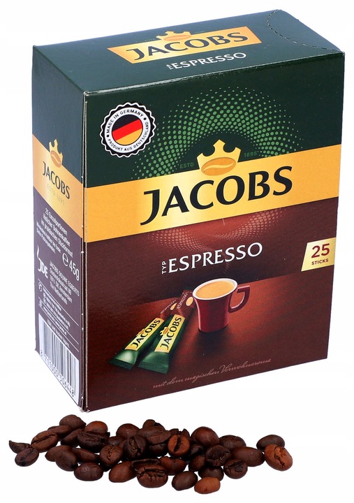Kawa rozpuszczalna Jacobs Espresso w saszetkach 2x25 saszetek 45g z Niemiec