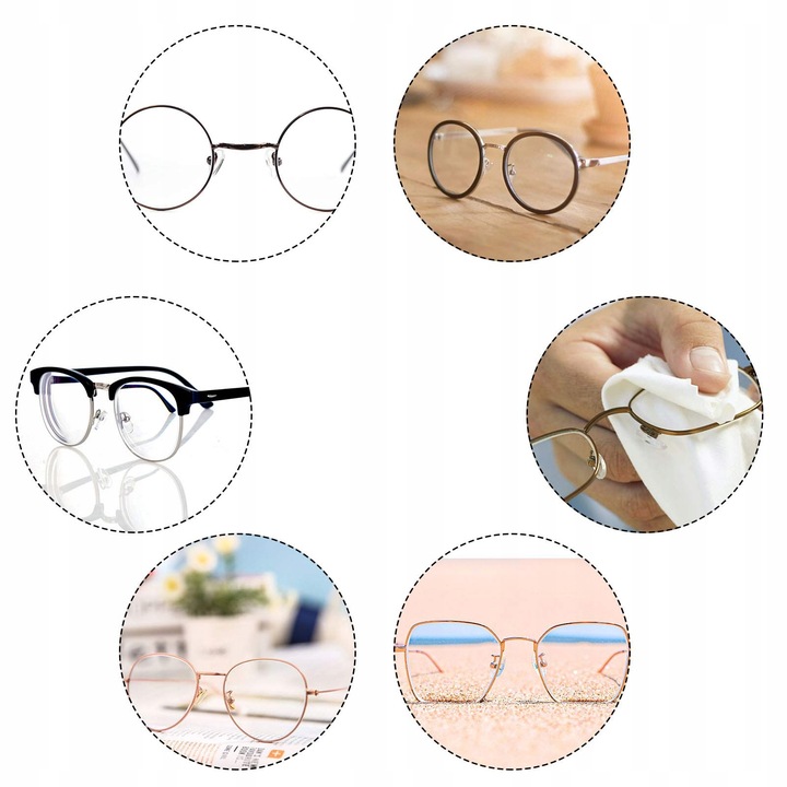 ZESTAW DO NAPRAWY OKULARÓW ŚRUBKI NOSKI SILIKONOWE 35 par nosków