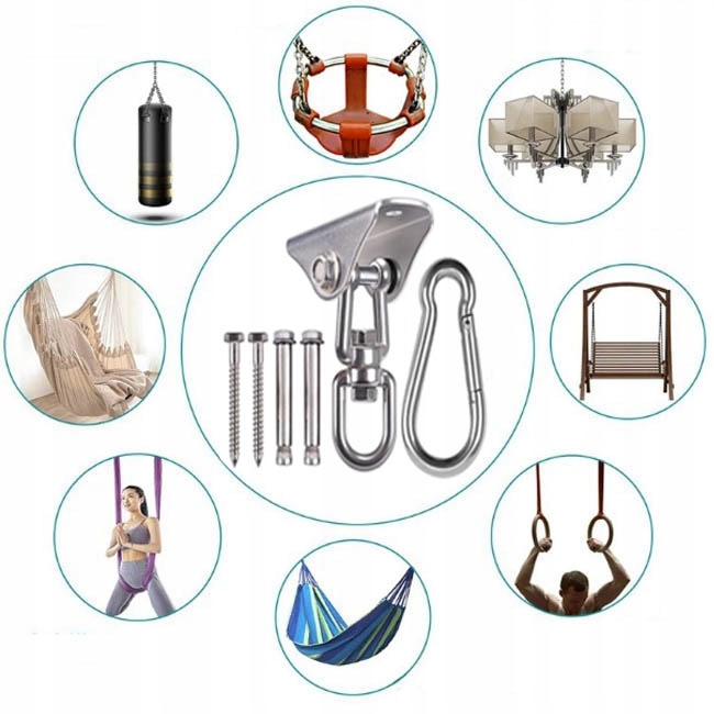 HAK OBROTOWY 360° UCHWYT SUFITOWY MOCOWANIE SUFITOWE DO HUŚTAWKI