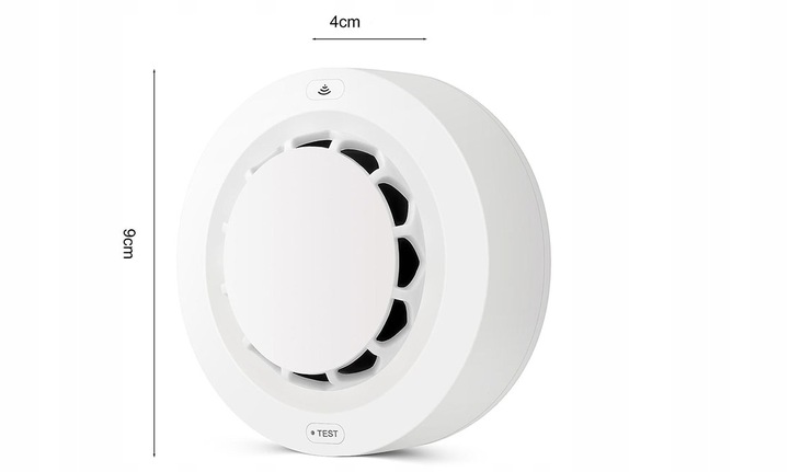 CZUJNIK DYMU OGNIA WIFI ALARM CZUJKA TUYA SMART Z SYRENĄ NA BATEIRE