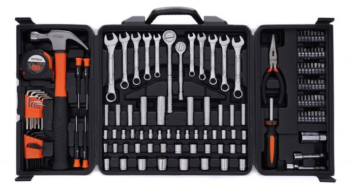 ZESTAW KLUCZY NARZĘDZI KLUCZE NASADOWE W WALIZCE 140 EL WALIZKA NARZĘDZIOWA