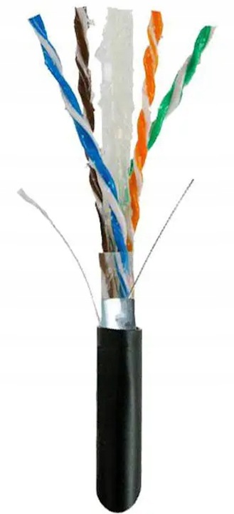 KABEL PRZEWÓD SKRĘTKA FTP ZEWNĘTRZNY ŻELOWANY RJ45 kat6 100m E6173 EUROKOMP