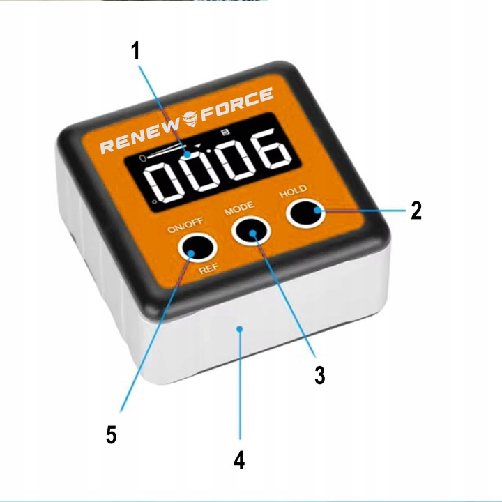 Cyfrowy Miernik Kąta LCD z Magnesem, Kątomierz, Poziomica