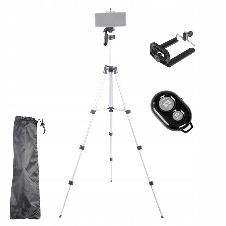 STATYW 4W1 PILOT TRIPOD UCHWYT NA TELEFON 103CM ETUI