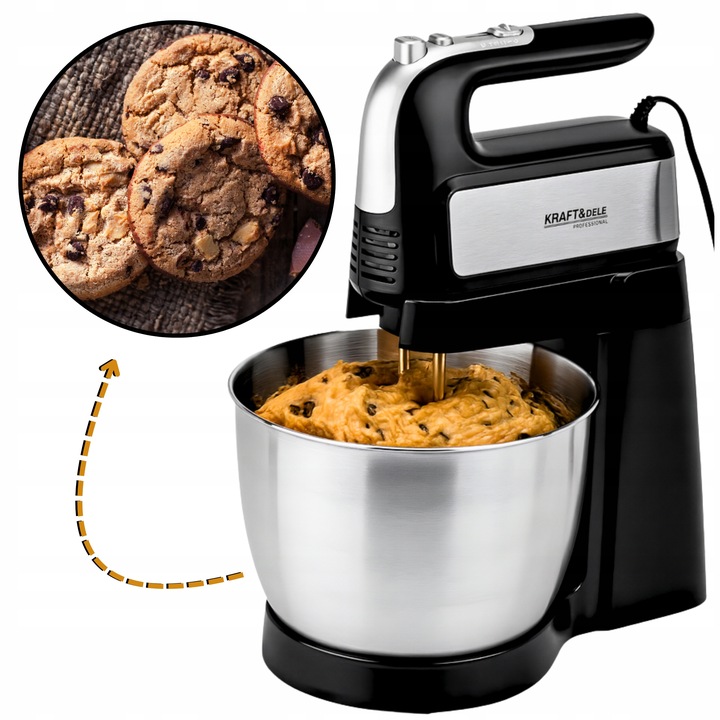 MIKSER Z MISĄ RĘCZNY WIELOFUNKCYJNY ROBOT KUCHENNY 1000W TURBO 5