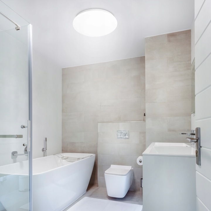 PANEL LED NATYNKOWY plafon sufitowy E27 OKRĄGŁY czujnik mikrofalowy