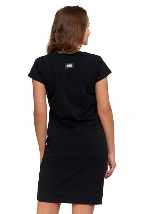 Kobieca Elegancka Czarna SUKIENKA LETNIA Damska Prosta MORAJ r. S