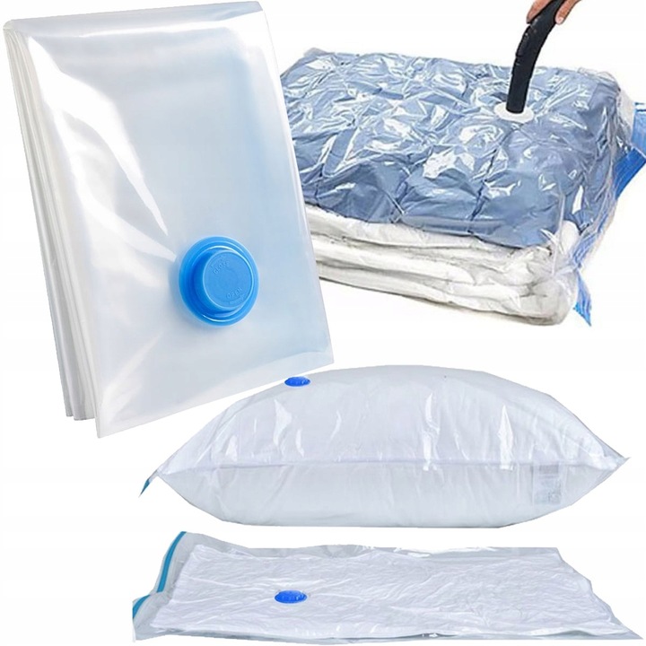 10 Worki Próżniowe Worek Próżniowy 80x110 Duży Mocny Na Ubrania Pościel