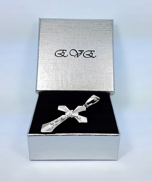 ZAWIESZKA WISIOREK KRZYŻYK SREBRNY MĘSKI SREBRO 925 DIAMENTOWANE K8