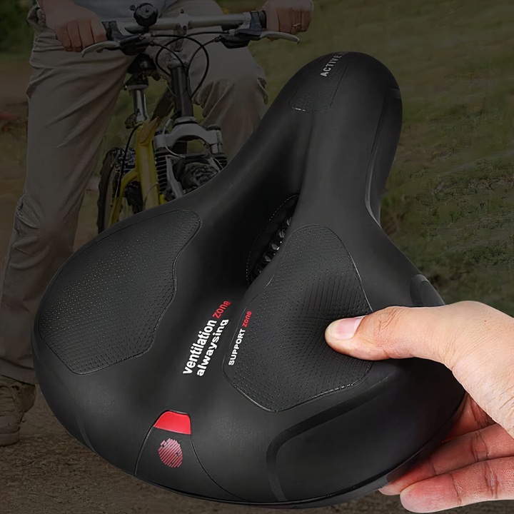 WYGODNE SIODEŁKO ROWEROWE SIODŁO SPORTOWE MIĘKKIE SZEROKIE EXTRA WENTYLACJA