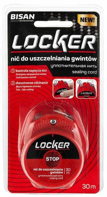 NIĆ NITKA DO GWINTÓW USZCZELNIAJĄCA ZAMIAST PAKUŁ TEFLONU LOCKER 30 mb