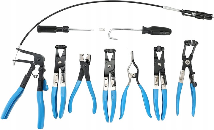 SZCZYPCE DO OPASEK ZACISKOWYCH CLICK-R OSŁON PRZEGUBÓW Z LINKĄ ZESTAW 9el