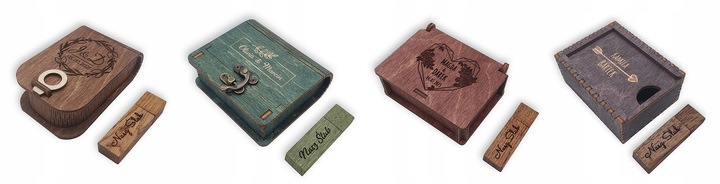 Pendrive 32GB 3,0 + Drewniane pudełko + GRAWER