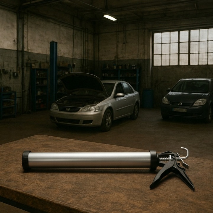 PISTOLET WYCISKACZ do SILIKONU Uszczelniaczy Mas 600ml WYTRZYMAŁY