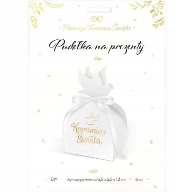 PUDEŁKA na słodycze PREZENY dla gości KOMUNIA IHS