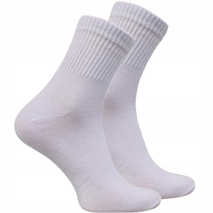 10 X SKARPETY MĘSKIE SKARPETKI BAWEŁNIANE TRWAŁE BIAŁE 43/46