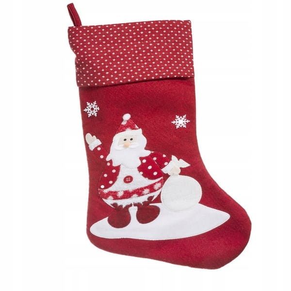 SKARPETA DUŻA DEKORACYJNA OZDOBA ŚWIĄTECZNA NA KOMINEK PREZENTY BUT