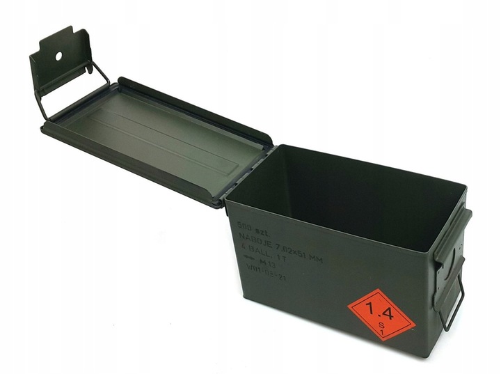 SKRZYNKA SKRZYNIA METALOWA PO AMUNICJI WOJSKOWA M2A1 NATO JAK NOWA