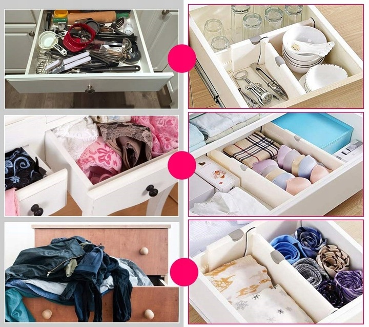 ORGANIZER DO SZUFLADY PRZEGRODA REGULOWANA SEPARATOR SZUFLAD