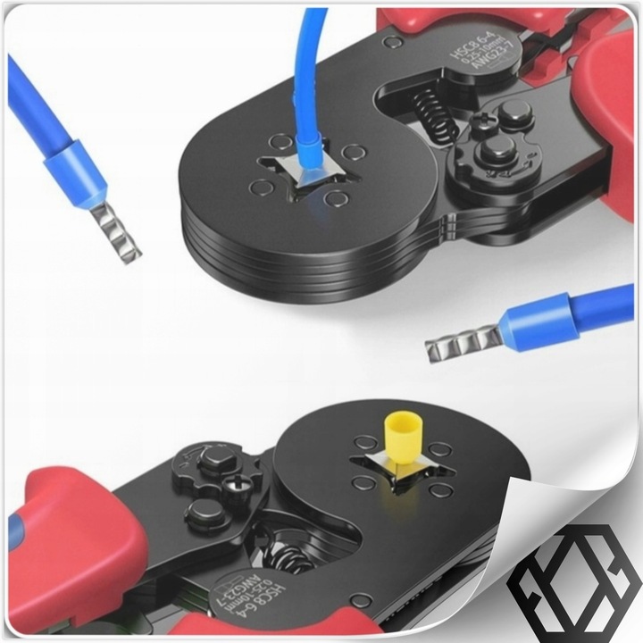 ZACISKARKA PRASKA DO KONEKTORÓW KOŃCÓWEK KABLI TULEJEK 0.25-10mm²