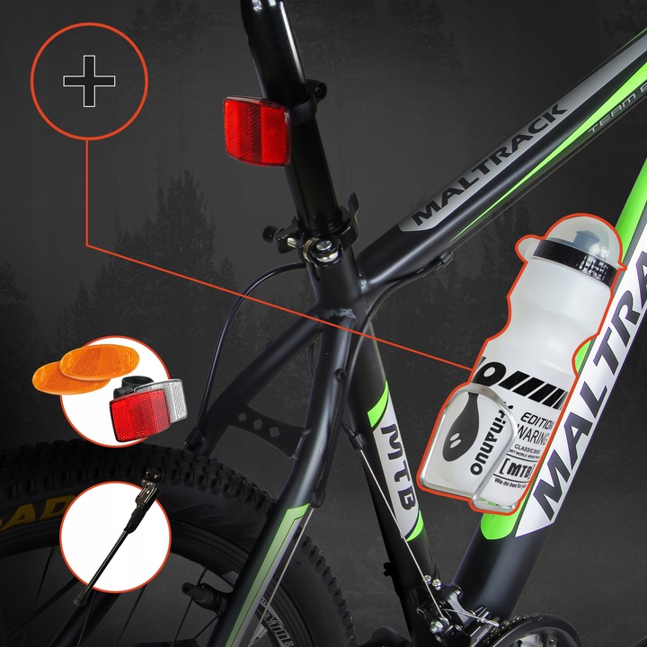 ROWER GÓRSKI MTB 26" SHIMANO 18 BIEGÓW HAMULCE TARCZOWE STALOWA RAMA 18,5"