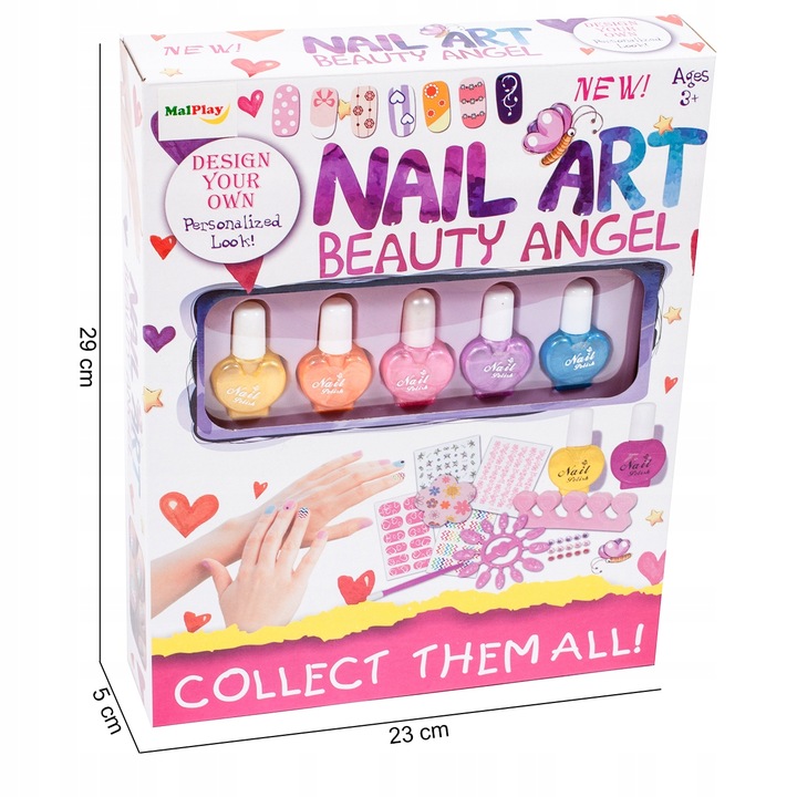 ZESTAW DO PIELĘGNACJI STUDIO SALON PAZNOKCI LAKIER DLA DZIECI DZIEWCZYNKI