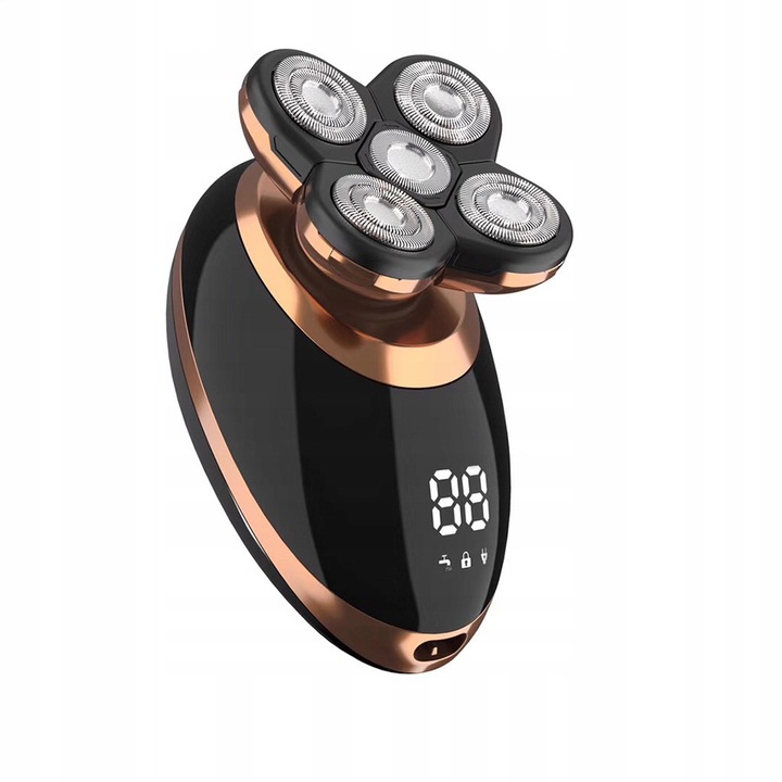 GOLARKA MĘSKA MASZYNKA ELEKTRYCZNA DO GOLENIA GŁOWY BRODY TRYMER 5W1