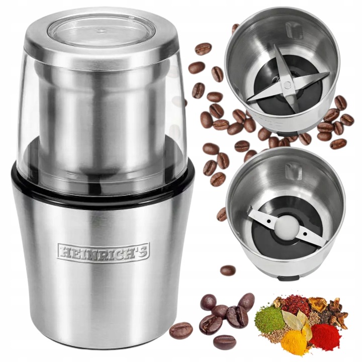 Młynek elektryczny i ROZDRABNIACZ do ziaren kawy ziół orzechów 2w1