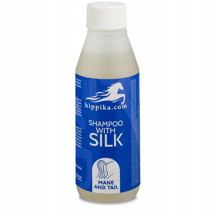 Szampon dla koni z jedwabiem 500ml HIPPIKA ułatwia rozczesywanie +