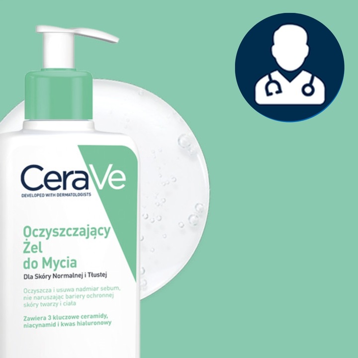 CeraVe Żel oczyszczający do mycia skóra normalna tłusta 236ml, refill 473ml