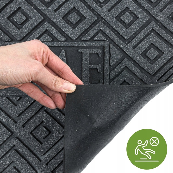 WYCIERACZKA POD DRZWI ZEWNĘTRZNA GUMOWA WEJŚCIOWA WELCOME BŁYSZCZĄCA