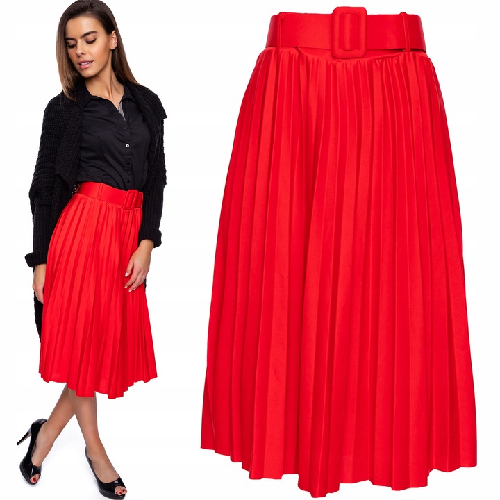 802___SPÓDNICA PLISOWANA PASEK GUMKA