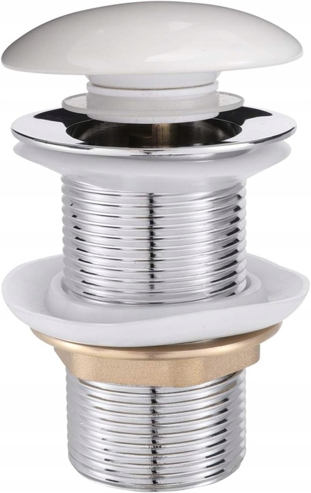 KOREK DO UMYWALKI CERAMICZNY Biały umywalkowy BEZ PRZELEWU