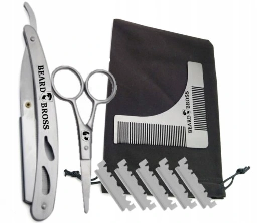 Zestaw Do Brody By My Beard Brzytwa Wzornik + Etui