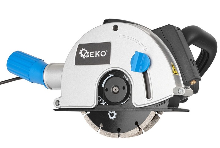 ELEKTRYCZNA BRUZDOWNICA DO BETONU ZE WSKAŹNIKIEM LASEREM 2 TARCZE